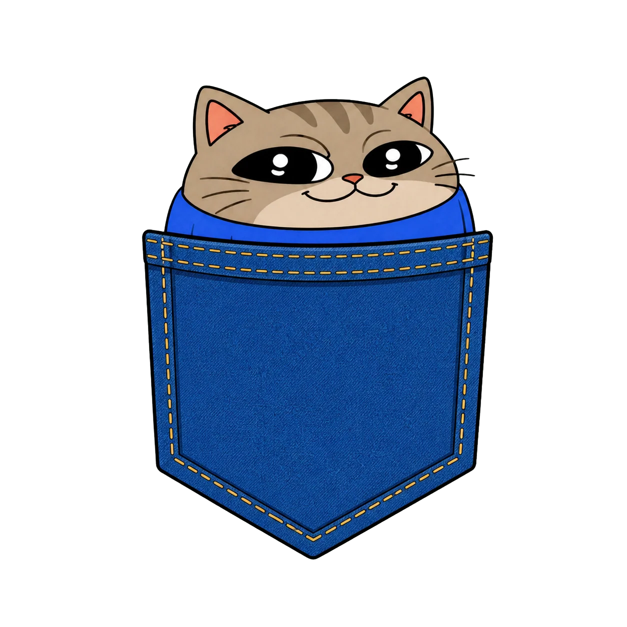 Smol Cat in a shirt pocket